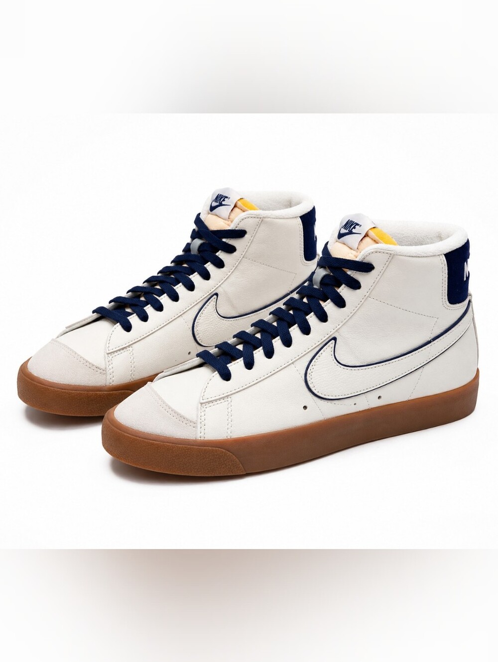 🆕️Nike Blazer Mid '77 Vintage White Navy Gum High Top Sneakers Men's Size 10.5